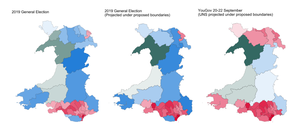 Projecting results under the new Welsh constituency boundaries