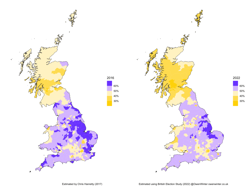 Convergence between parties and Brexit vote happens in both&nbsp;directions